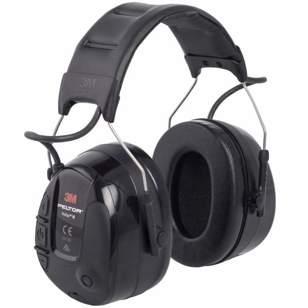 Picture of 3M Peltor ProTac III Level Dependent Earmuffs With Black Headset Headband
