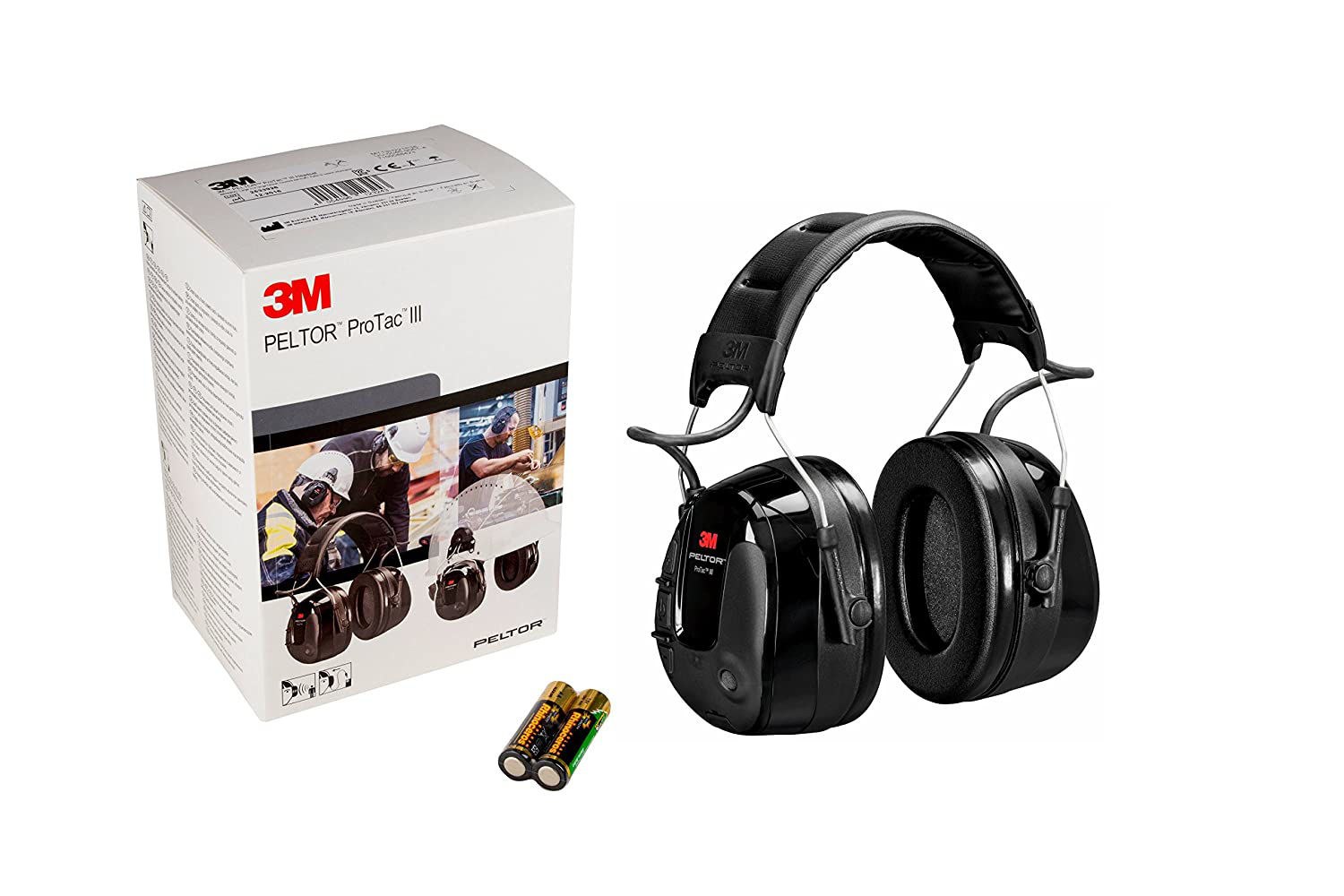 Buy 3M Peltor ProTac III Level Dependent Earmuffs With Black Headset
