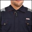 Picture of Prime Captain D592 Cotton Fabric 240 GSM Doha Elegance Safety Coverall With Grey Reflective Cloth