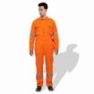 Picture of Prime Captain D592 Cotton Fabric 240 GSM Doha Elegance Safety Coverall With Grey Reflective Cloth