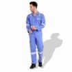 Picture of Flame Retardant F1023 Cotton Pre Shrink 240 GSM Coverall With Reflective Tape