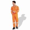 Picture of Flame Retardant F1023 Cotton Pre Shrink 240 GSM Coverall With Reflective Tape