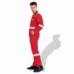 Picture of Flame Retardant F1023 Cotton Pre Shrink 240 GSM Coverall With Reflective Tape