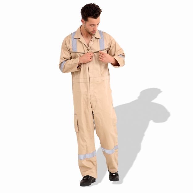 Picture of American Safety ASC-1278666 Twill Cotton 240GSM Work Safety Uniform Coveralls With Reflective Tape