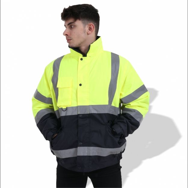 Picture of Fluorescent Parka FP1655 Road Clothing Hi Vis Safety Reflective Rain Coat Waterproof Jacket