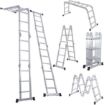 Heavy Duty Multipurpose Aluminum Foldable Extension Step Ladder 4x3 Combination Design