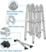 Heavy Duty Multipurpose Aluminum Foldable Extension Step Ladder 4x3 Combination Design