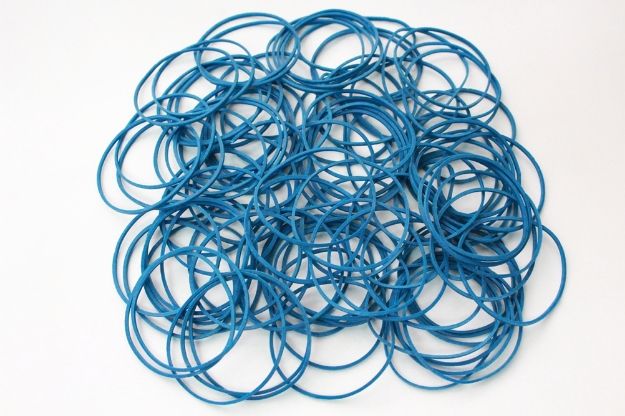 Picture of Basic Assorted Sizes Blue Color Rubber Bands (Price / kg)