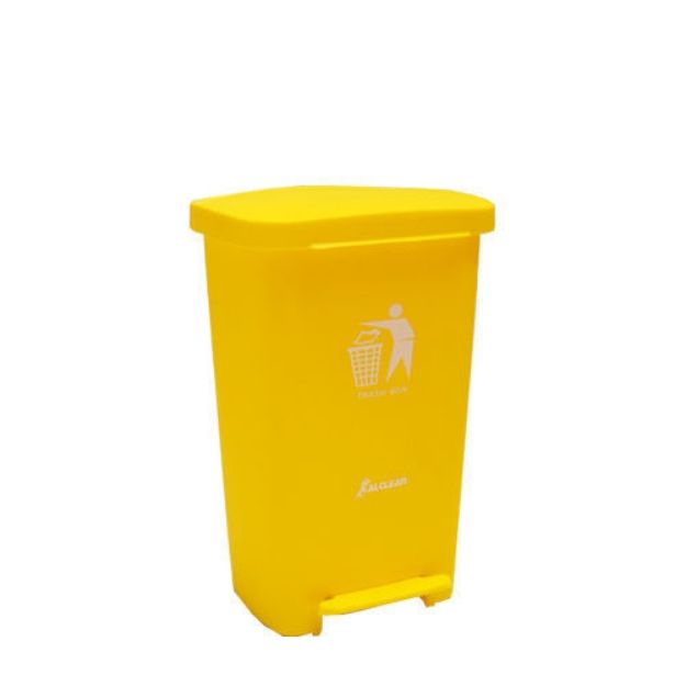 Picture of XDL-50D-3 Industrial Garbage Plastic Dustbin Yellow 50Liter