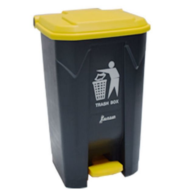 Picture of XDL-100K-18 Industrial Garbage Yellow Pedal Plastic Dustbin 100Liter