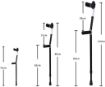 Picture of Lightweight Comfortable Grip Elbow Walking Stick Crutches