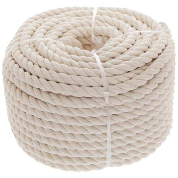 Picture of UNDYED NATURAL 100% STRONG COTTON ROPE (PRICE / FEET)