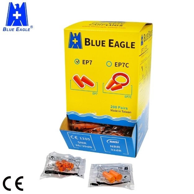 Picture of Blue Eagle EP7 Noise Cancelling Uncorded Disposable Polyurethane Foam Earplug
