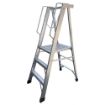 Heavy Duty Industrial Aluminium A type Folding Stairs Ladder With Work Platform