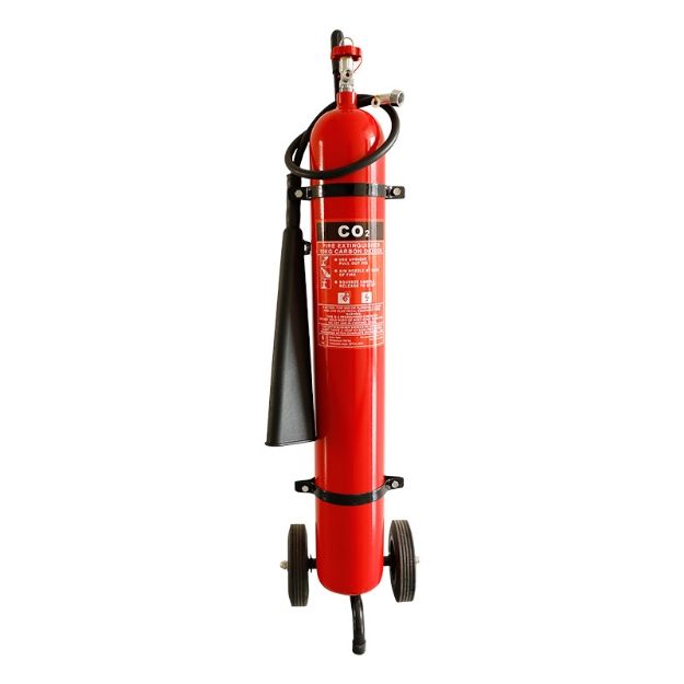 Picture of 10 Kg Carbon Dioxide CO2 Fire Extinguisher With Wheeled Trolley