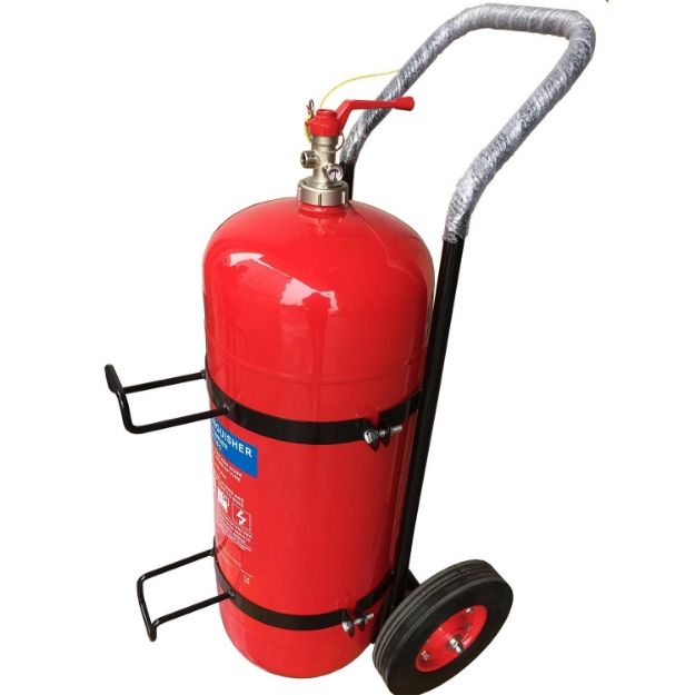 Picture of 50 Kg Carbon Dioxide CO2  Fire Extinguisher With Wheeled Trolley