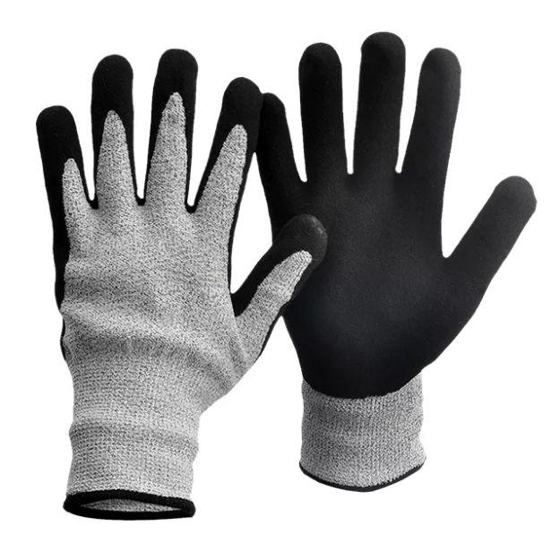 Safeyear HDPNFM Heavy Duty Cut Resistant Level 5 Nitrile Coated Safety Work Gloves
