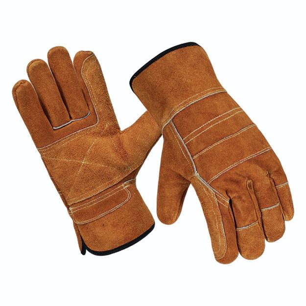JNM2017 Heavy Duty Double Palm Canadian Rigger Industrial Safety Leather Work Gloves