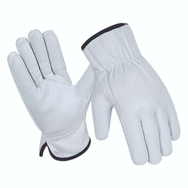 JNM2054 Heavy Duty Double Palm Driving Safety Leather Work Gloves