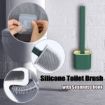 Silicon 6396 Flexible Brush With Wall Mounted Hooks Toilet Cleaner
