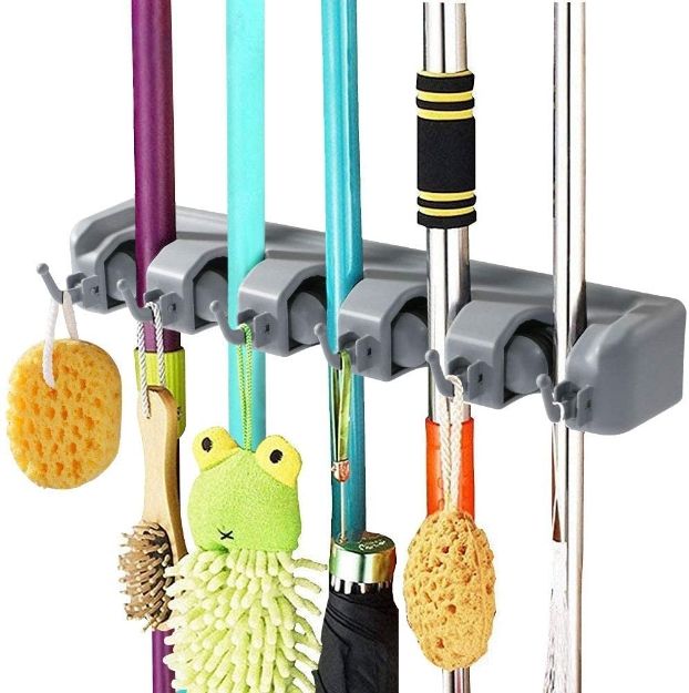 Buy Wall Mounted 708 Plastic Multifunctional Hanger Shelf Storage Broom Holder Online in Pakistan with Same Day Shipping From MJS Traders At Lowest Price