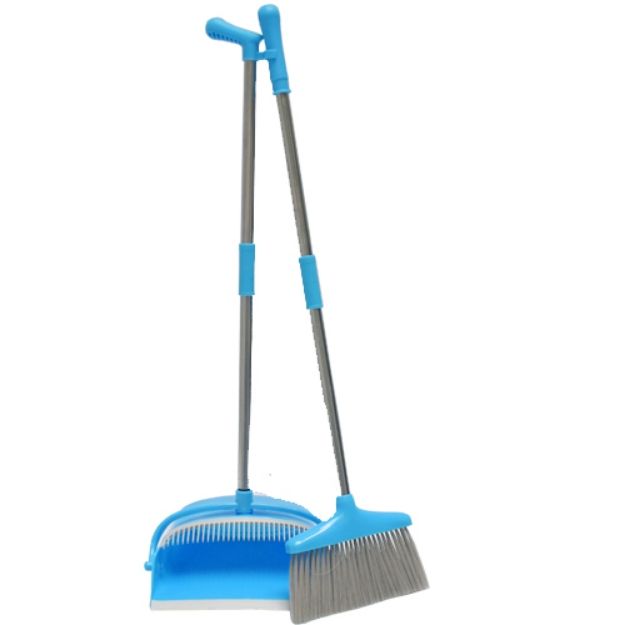 Picture of  HDP BLUE Dust Collector dustpan with broom