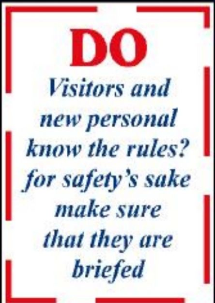 Picture of MIP-712 RULES FOR VISITORS