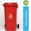 Picture of PB-120L Industrial Plastic Dustbin with Wheel (Yellow)