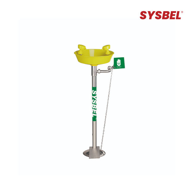  SYSBEL WG7033FY Stainless Steeel & ABS Plastic Pedestal Mounted Basin Eyewash Station