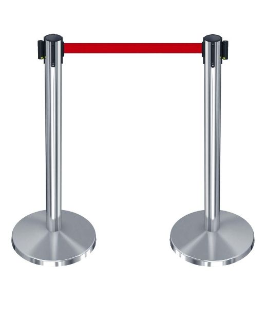 Picture of Crowd Control Barrier Retractable Queue Pole