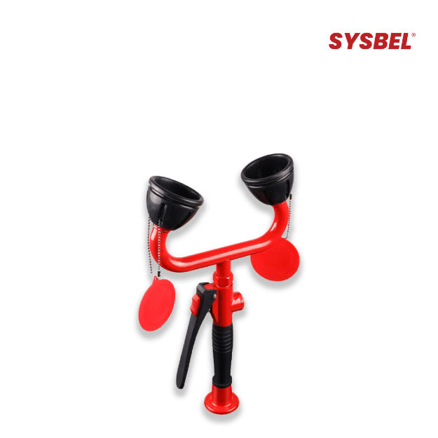 Sysbel WG7012R Wall Mounted Dual Head Drench Hose Eyewasher