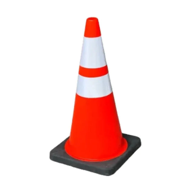 Reflective Road Safety PVC Rubber Base Traffic Cone