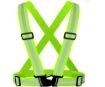 Reflective Polyester Adjustable Yellow Green Cross Safety Belt  