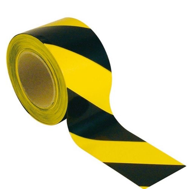Reflective Polyethylene Yellow & Black Non Adhesive Warning Tape