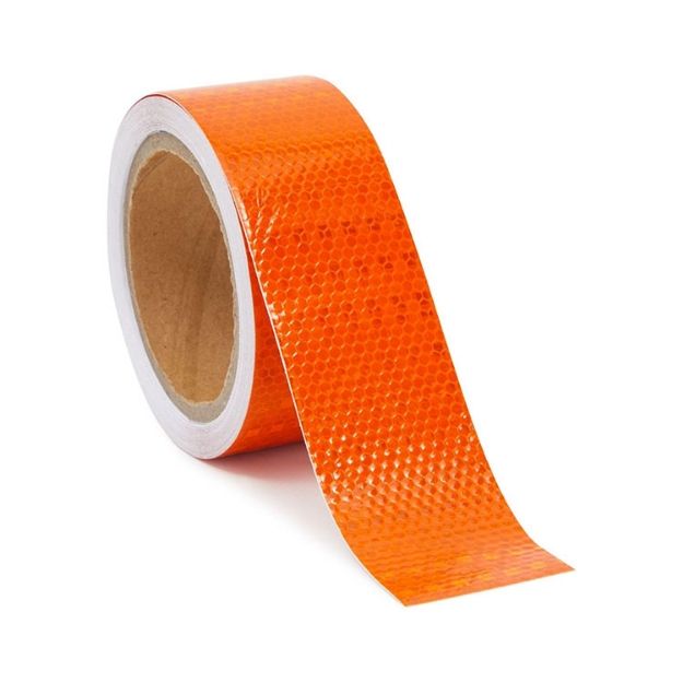 Road Safety PET Diamond Grade Orange Adhesive Reflective Warning Tape