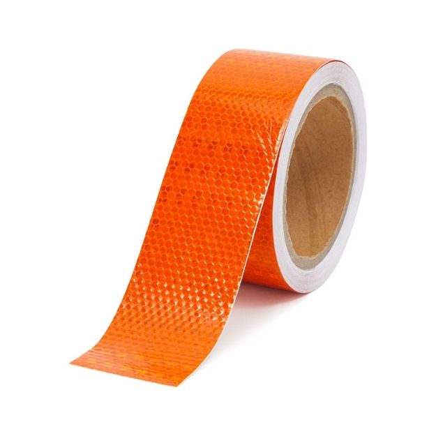 Road Safety PET Diamond Grade Orange Adhesive Reflective Warning Tape