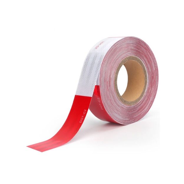 Reflective DOT-C2 Red And White PVC Weatherproof Adhesive Tape