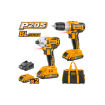 Ingco CKLI2006 Lithium Ion Cordless 20V Battery Drill With Impact Driver Combo Kit