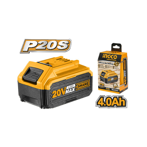 Ingco FBLI2002 Lithium Ion 20V 4.0Ah Power Tool Rechargeable Battery Pack