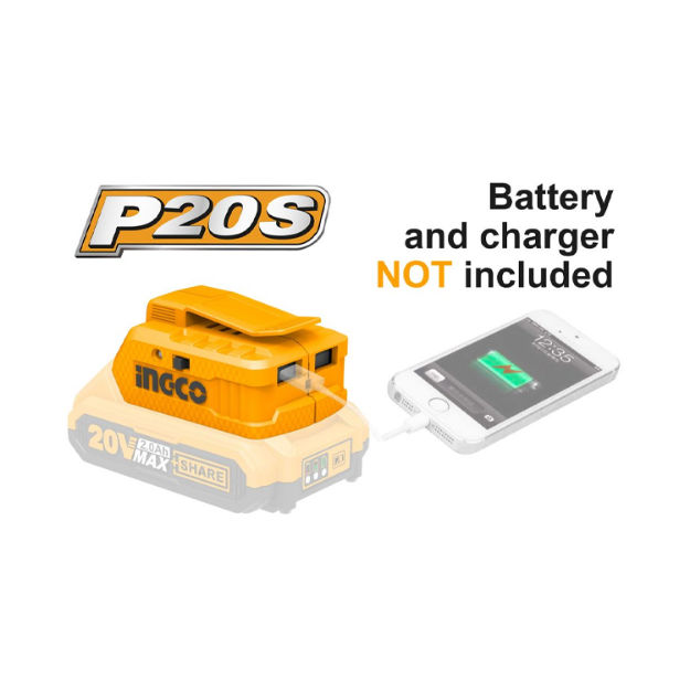 Ingco CUCLI2001 Lithium Ion 20V Power Tool Rechargeable Battery Pack