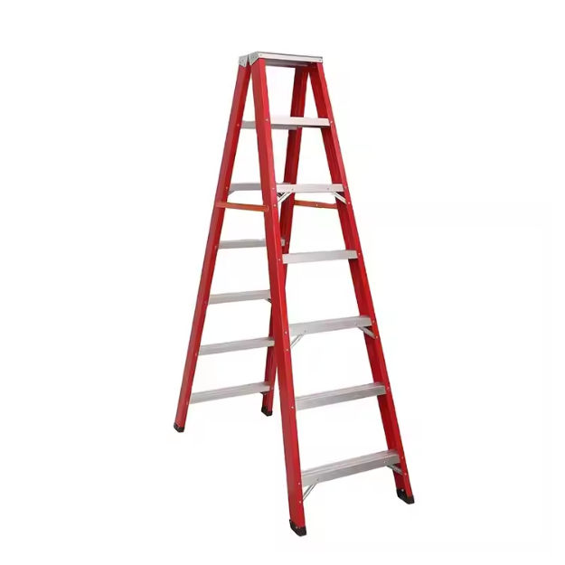 High Quality Insulated Fiberglass A-Type Aluminum Step Domestic Ladders