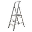 Heavy Duty Industrial Aluminium A type Folding Stairs Ladder With Work Platform