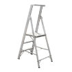 Heavy Duty Industrial Aluminium A type Folding Stairs Ladder With Work Platform