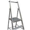 Heavy Duty Industrial Aluminium A type Folding Stairs Ladder With Work Platform