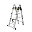Telescopic Aluminium 2 in 1 Straight & A-Type Anti Slip Surface Extendable Step Ladder