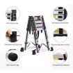 Telescopic Aluminium 2 in 1 Straight & A-Type Anti Slip Surface Extendable Step Ladder