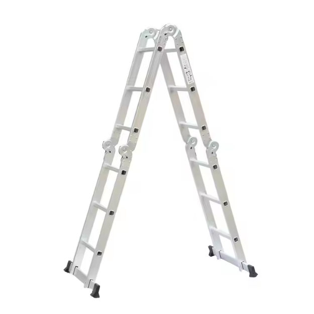 Heavy Duty Multipurpose Aluminum Foldable Extension Step Ladder 4x3 Combination Design
