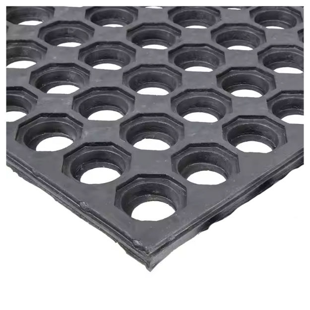Rubber Black Anti Static, Oil Resistance & Non Slip Rectangular Industrial Floor Mat