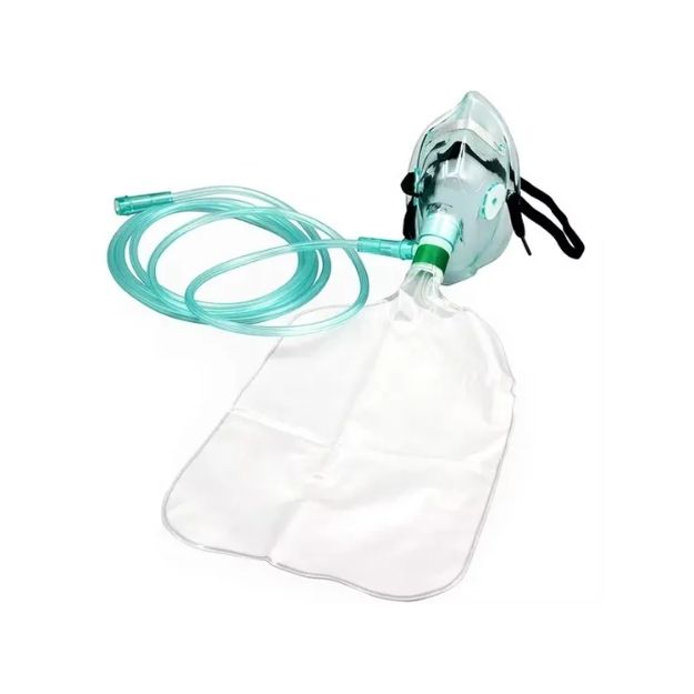 Non-Rebreath Orygen Face Mask With Reservoir Bag Safety Medical Equipment