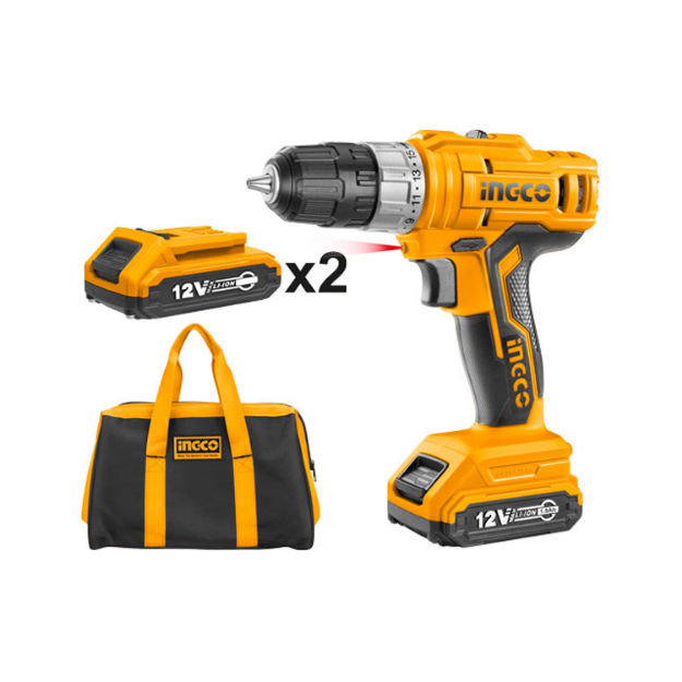 Ingco CDLI1222 Lithium-Ion Cordless 12V Rechargeable Battery Powerful Drill